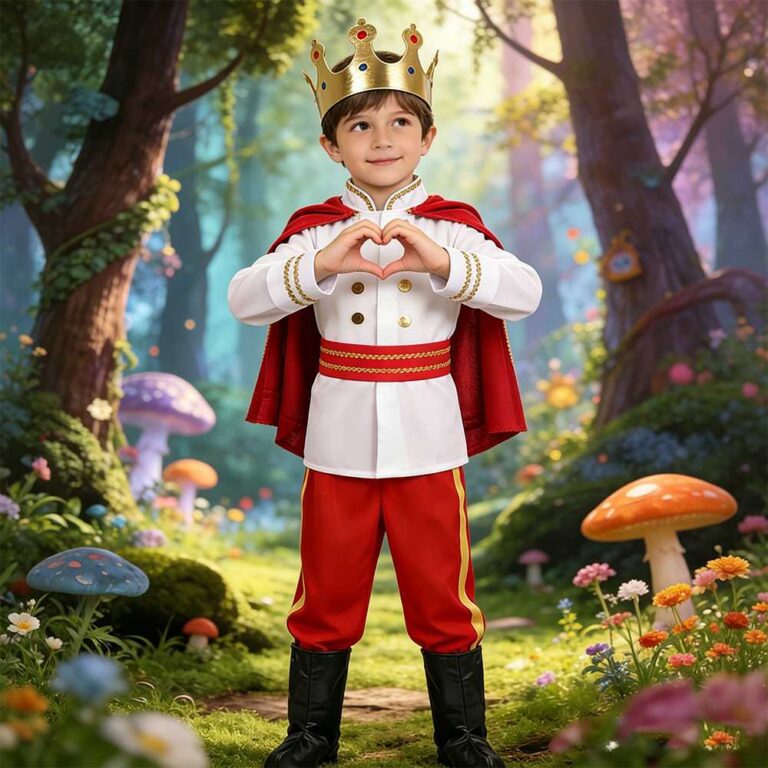Boys Clothing Red Prince Costume Set