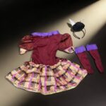 Girls' Clothing Burgundy Milliner Costume