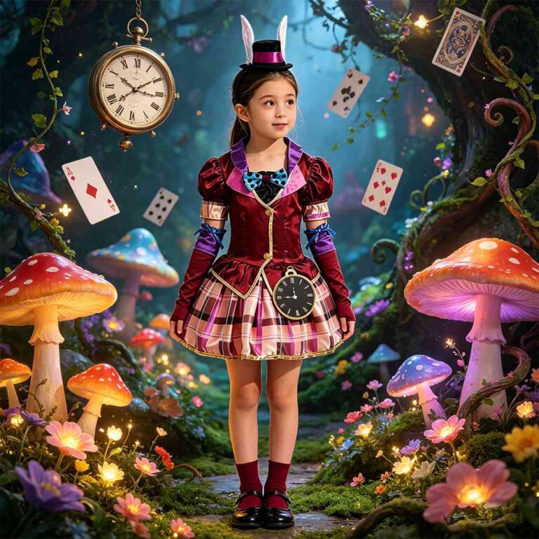 Girls' Clothing Burgundy Milliner Costume